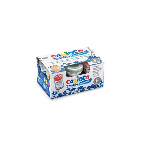 Tempera Frascos 6 Colores 25ml Carioca - PS-0