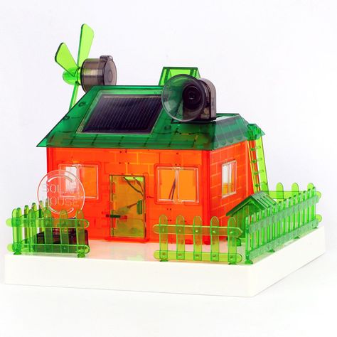 Casa De Juguete Solar Con Molino Para Crear Y Aprender - Ps-0