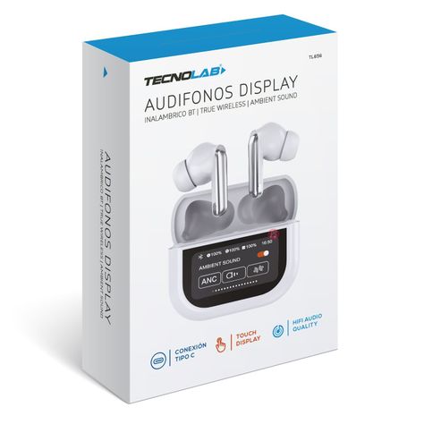 Audífonos Bluetooth Blanco Con Pantalla Touch - PS-1