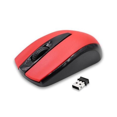 Mouse Inalámbrico Óptico 1200 Dpi Color Rojo - Puntostore-0