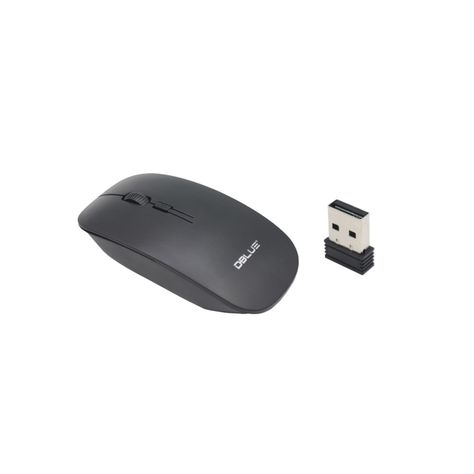 Mouse Óptico Inalámbrico Diseño Plano Color Negro - Puntostore-1