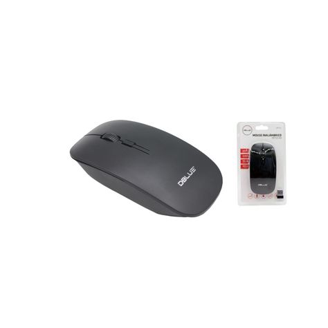 Mouse Óptico Inalámbrico Diseño Plano Color Negro - Puntostore-2
