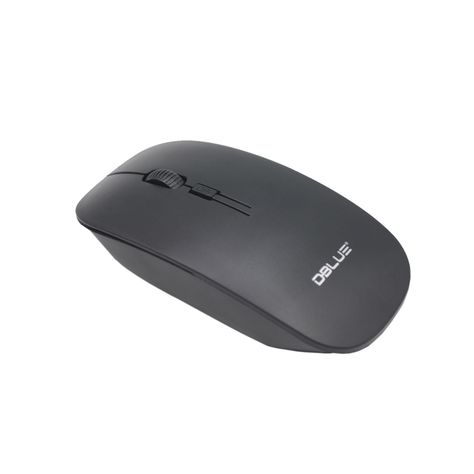 Mouse Óptico Inalámbrico Diseño Plano Color Negro - Puntostore-0