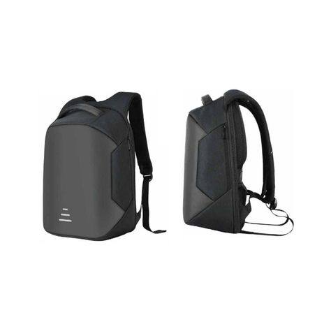 Mochila Antirrobo Impermeable Usb Gris - Puntostore-1