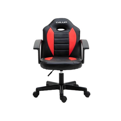 Silla Gamer Lvl Up Rojo Con Negro - PuntoStore-0