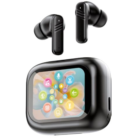 Audífonos Bluetooth Con Pantalla Touch y ANC Negros - PS-0