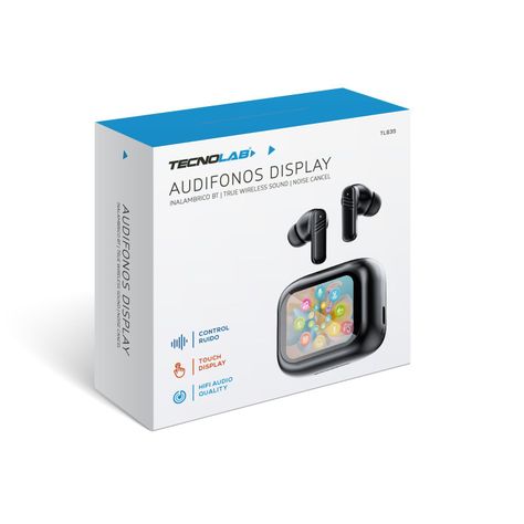 Audífonos Bluetooth Con Pantalla Touch y ANC Negros - PS-3