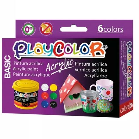 Pintura Acrílica 6 Colores Secado Rápido Instant - PS-0