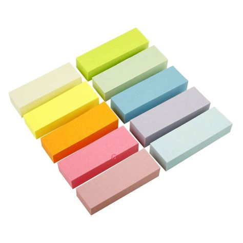 Pack 10 Marcadores De Paginas 15x50mm Papel Adhesivo Color - PS-1