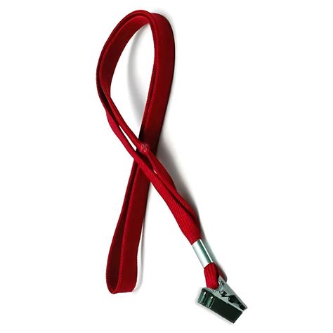 Pack 100 Cintas Porta credencial Rojo Apretador Metal - PS-1