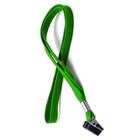Pack 100 Cintas Porta credencial Verde Apretador Metal - PS-1