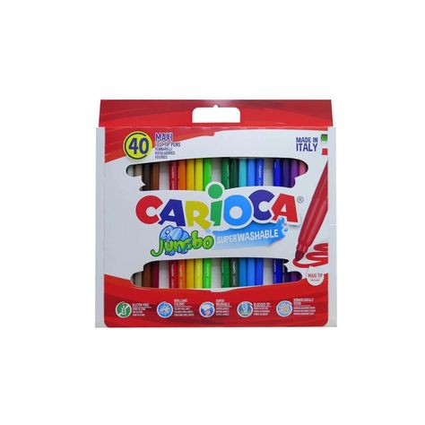 Plumones Jumbo 40 Unidades Carioca - PS-0