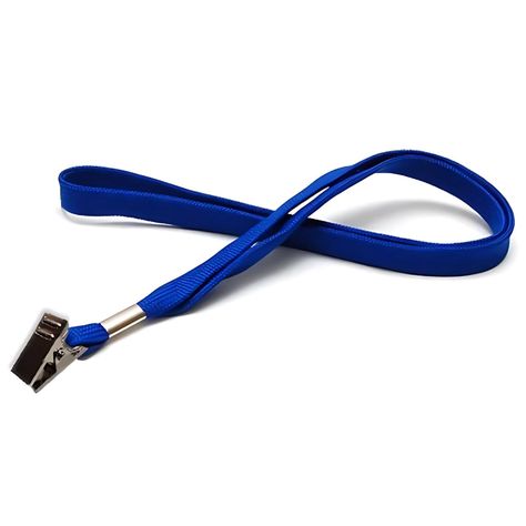 Pack 100 Cintas Porta credencial Azul Apretador Metal - PS-0