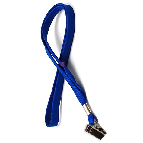 Pack 100 Cintas Porta credencial Azul Apretador Metal - PS-1
