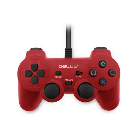 Joystick Usb Pc Vibración Análogos Rojo - Puntostore-0