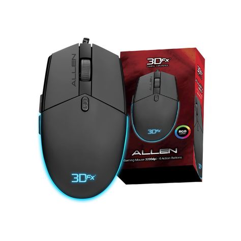 Mouse Gamer 3200dpi Iluminación Rgb Allen Mouse - Puntostore-1