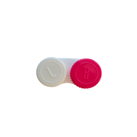Estuche Plástico Para Lentes De Contacto Color Fucsia -0