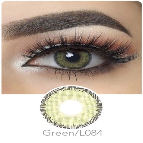 Par De Lentes De Contacto Línea Premium Color Verde-1