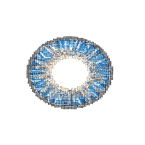 Par De Lentes De Contacto Tricolor Color Zafiro Verdadero-0