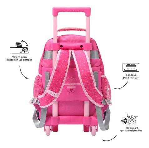 Totto Mochila Escolar Ruedas Impermeable Rpet para Niños-3