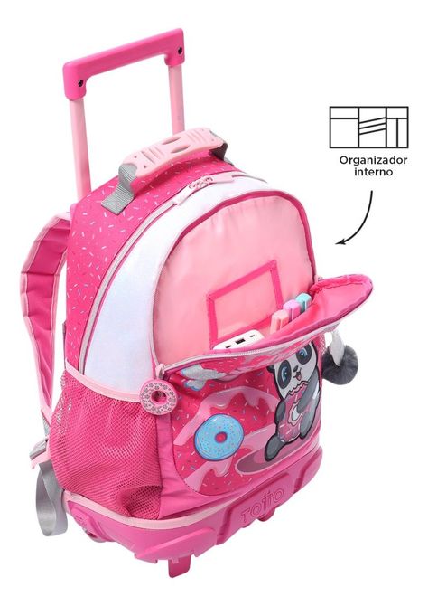 Totto Mochila Escolar Ruedas Impermeable Rpet para Niños-5