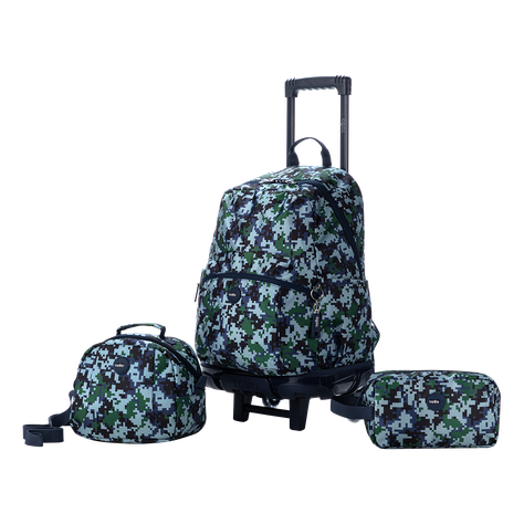 Kit Escolar Totto: Mochila + Estuche + Lonchera Resistente Azul-0