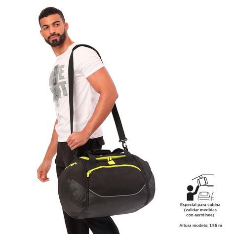 Bolso De Viaje Gotcha Negro, Verde, Negro/Verde-4