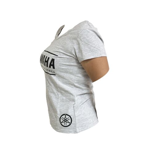 Polera De Mujer Manga Corta Yamaha Fact Racing Gris-1