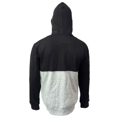 Polerón De Hombre Manga Larga Hood Negro Gris-2