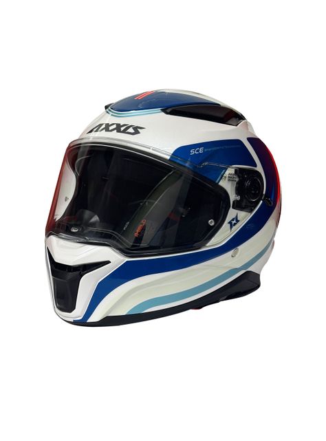 Casco de Moto Axxis Panther SV Tribute Blanco Azul-0