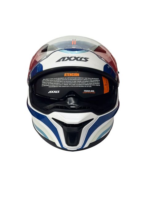 Casco de Moto Axxis Panther SV Tribute Blanco Azul-2