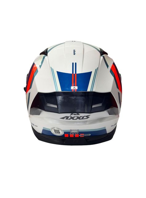 Casco de Moto Axxis Panther SV Tribute Blanco Azul-5