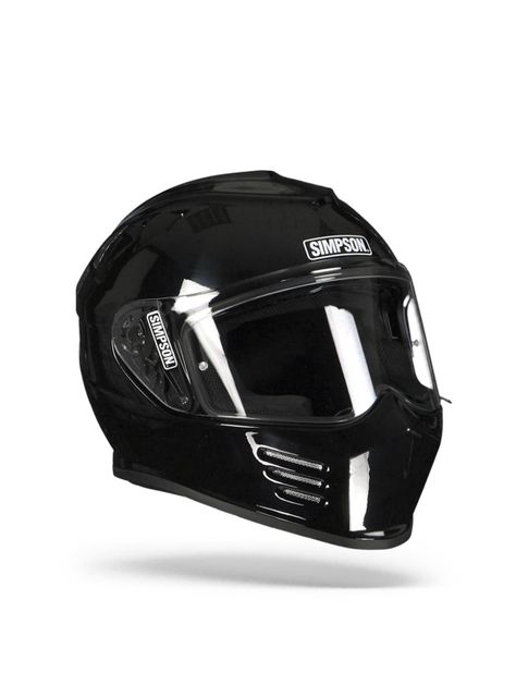 Casco De Moto Simpson Venom P2 Negro Brillante-0