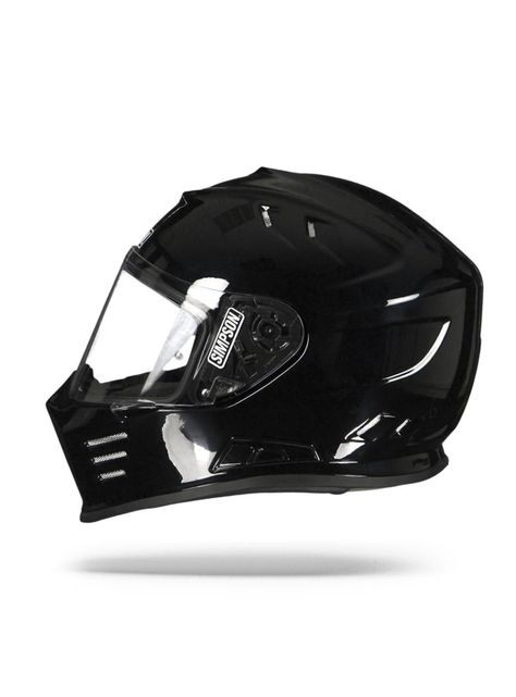 Casco De Moto Simpson Venom P2 Negro Brillante-1