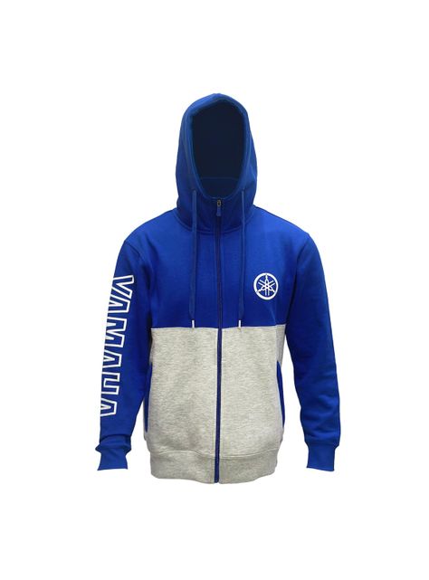 Polerón De Hombre Manga Larga Hood Azul Gris-0
