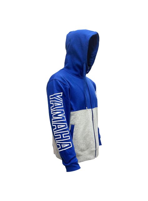 Polerón De Hombre Manga Larga Hood Azul Gris-1