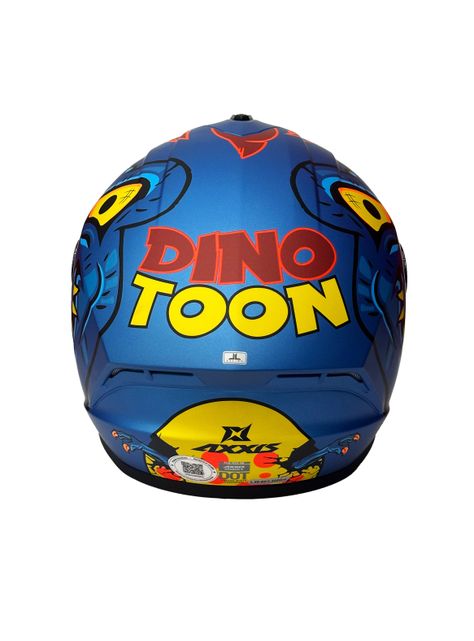 Casco Axxis Draken S Dinotoon C7 Azul Mate-3