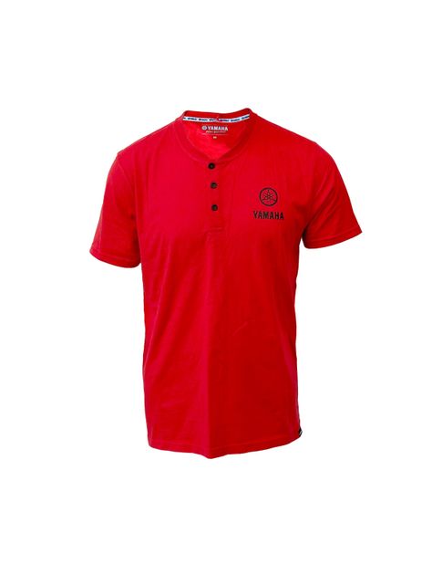 Polera De Hombre Manga Corta Yamaha Boton Rojo-0