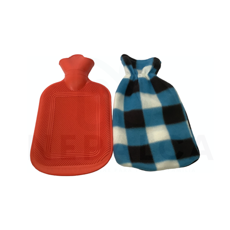 Guatero Goma Caucho con Funda Polar Calentador Azul 1L-0