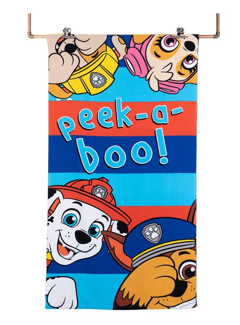 Toalla De Playa + Bolso Paw Patrol Peek A Boo! 70×140 Cm de Spin Master-0