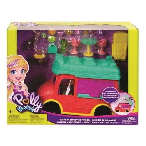 Polly Pocket Food Truck 2 En 1, Batidos Y Café Mattel-4