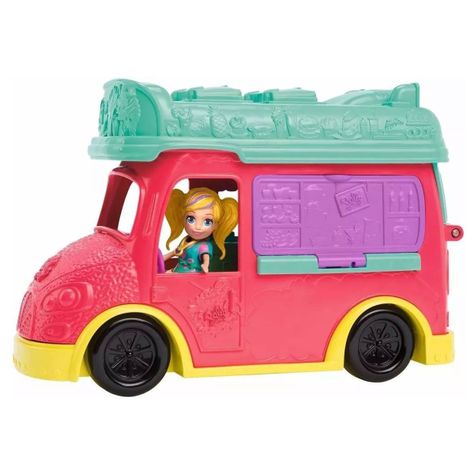 Polly Pocket Food Truck 2 En 1, Batidos Y Café Mattel-2