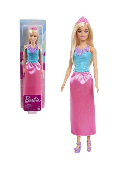 Muñeca Barbie Fantasía Princesa Vestido Azul Y Rosa de Mattel-0
