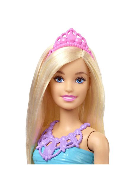 Muñeca Barbie Fantasía Princesa Vestido Azul Y Rosa de Mattel-2