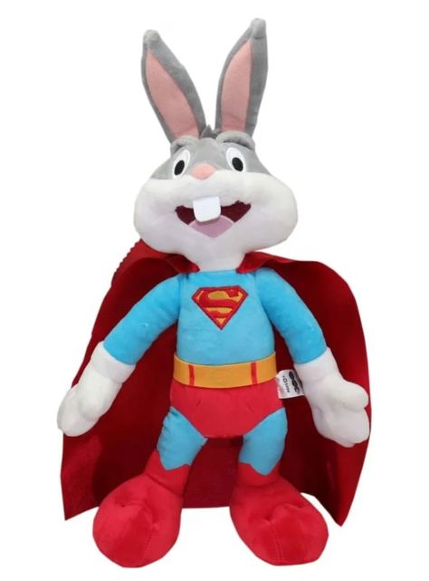 Peluche Bugs Bunny Superman 35 Cm 100 Años de Warner Bross de HeadStart-1