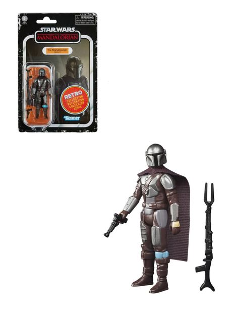 Figura de Beskar de The Mandalorian de Star Wars Versión Retro de Kenner-0