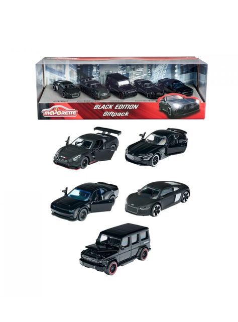 Autos De Colección Majorette Black Edition Luxury 5 Pack-0