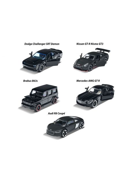 Autos De Colección Majorette Black Edition Luxury 5 Pack-1