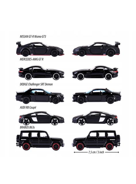 Autos De Colección Majorette Black Edition Luxury 5 Pack-2