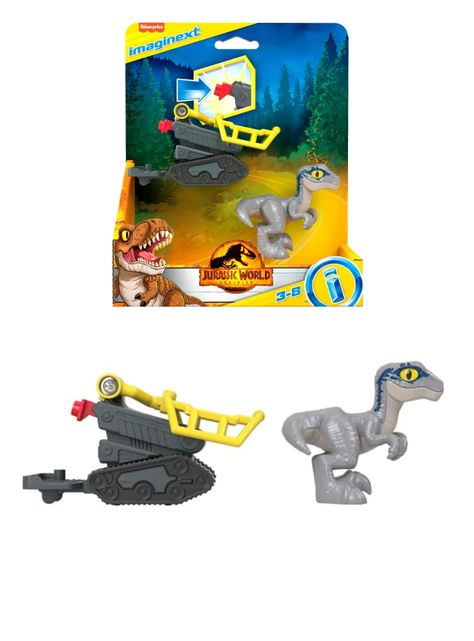 Dinosaurio Captura al Velociraptor Blue de Jurassic World de Imaginext-0